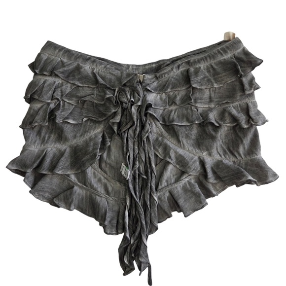 Rococo Sand Gray Charcoal Ruffle layered Strapless Tubal Top! - Picture 1 of 5